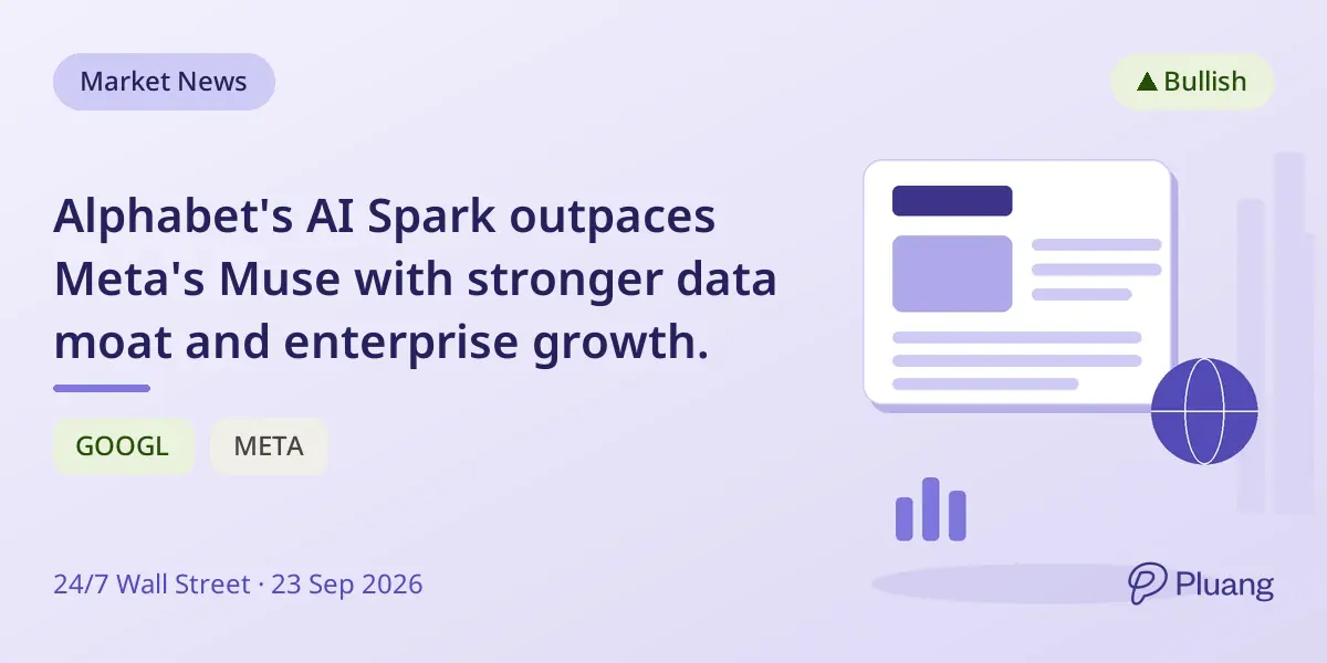 Alphabet's AI Spark outpaces Meta's Muse with stronger data moat and enterprise growth.