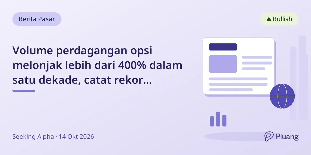 Volume perdagangan opsi melonjak lebih dari 400% dalam satu dekade, catat rekor tertinggi 2026.