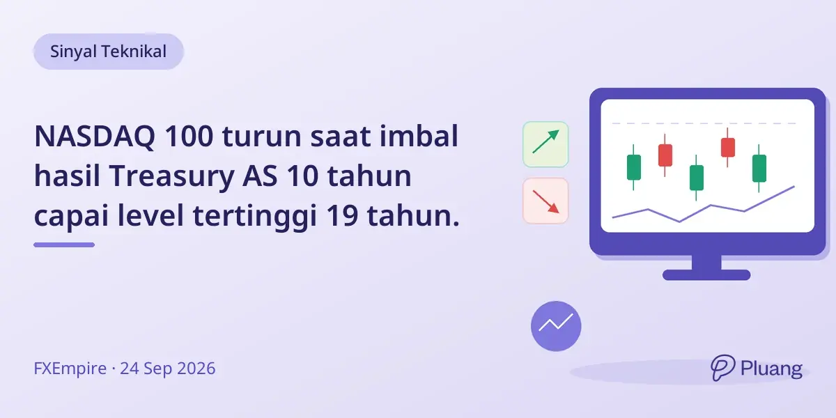 NASDAQ 100 turun saat imbal hasil Treasury AS 10 tahun capai level tertinggi 19 tahun.