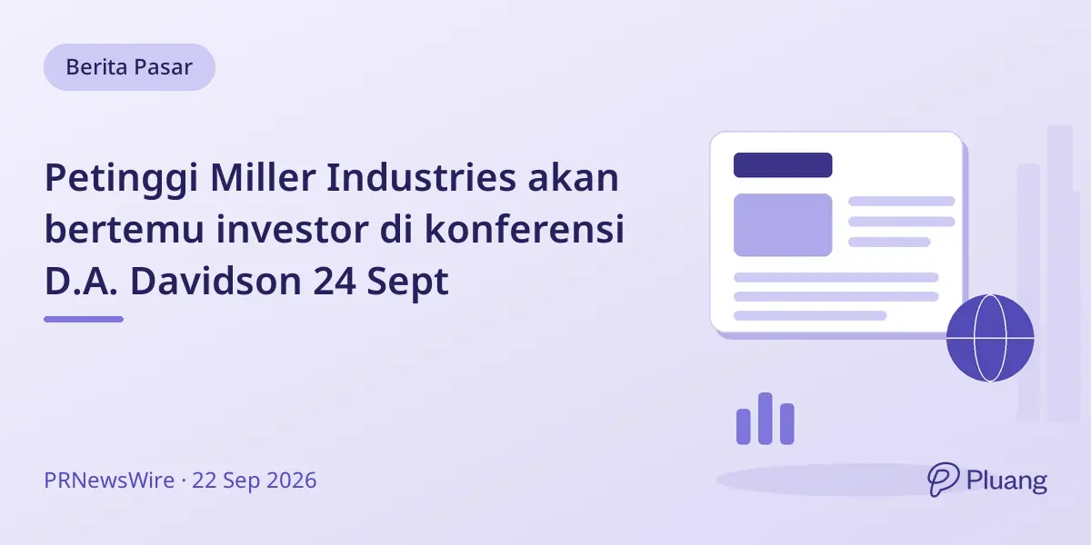 Petinggi Miller Industries akan bertemu investor di konferensi D.A. Davidson 24 Sept