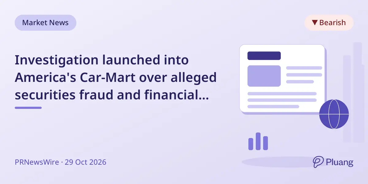 Investigation launched into America's Car-Mart over alleged securities fraud and financial disclosure issues