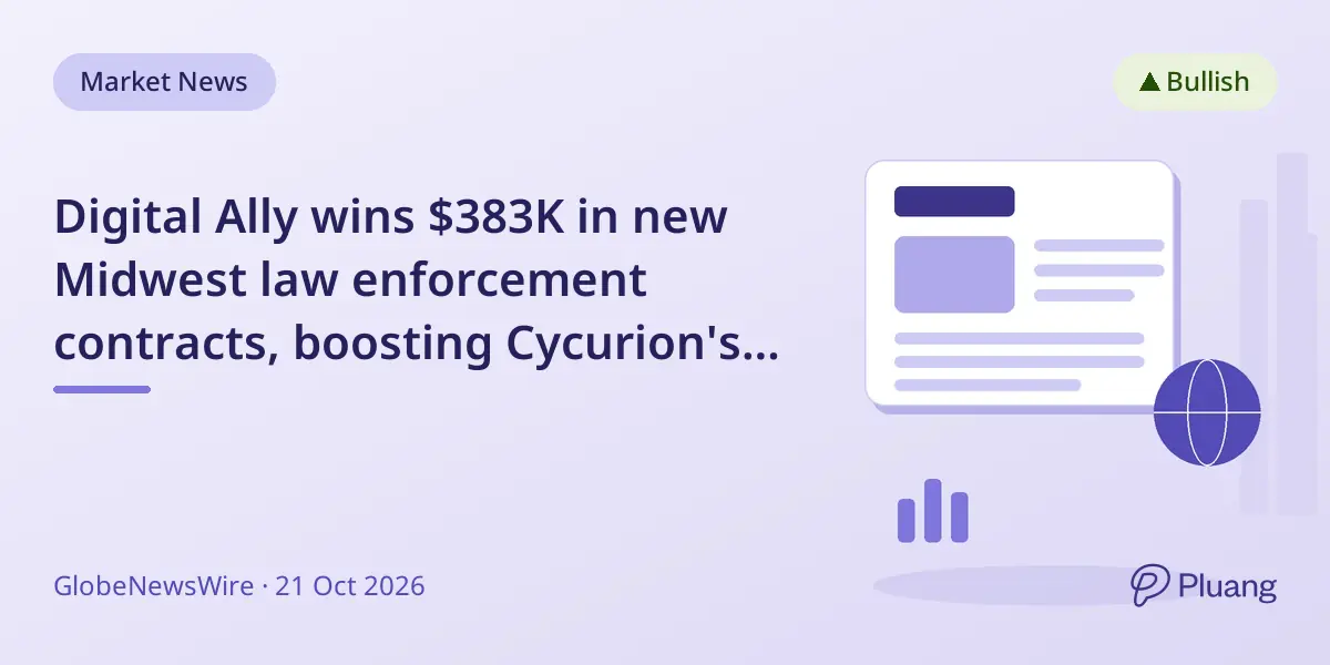 Digital Ally wins $383K in new Midwest law enforcement contracts, boosting Cycurion's public safety tech growth.