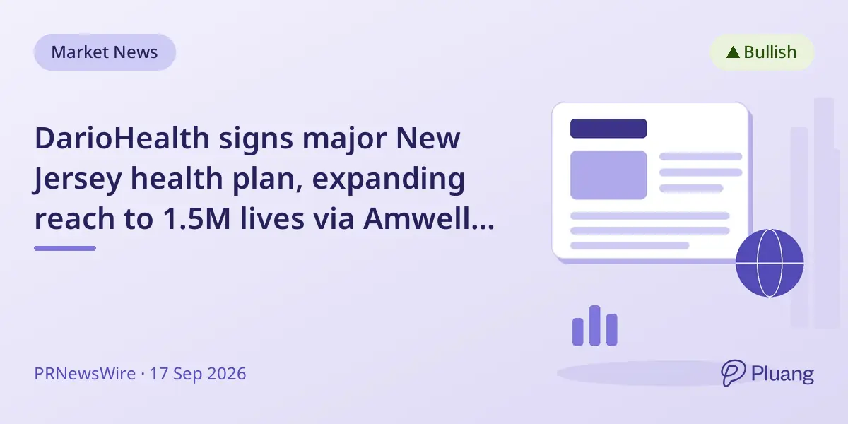 DarioHealth signs major New Jersey health plan, expanding reach to 1.5M lives via Amwell partnership