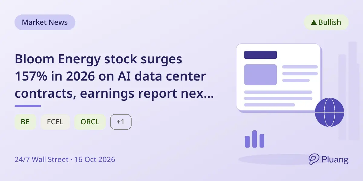 Bloom Energy stock surges 157% in 2026 on AI data center contracts, earnings report next week key for future outlook