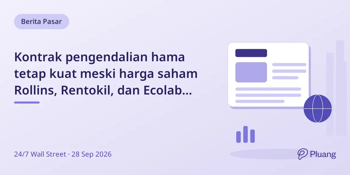 Kontrak pengendalian hama tetap kuat meski harga saham Rollins, Rentokil, dan Ecolab turun.