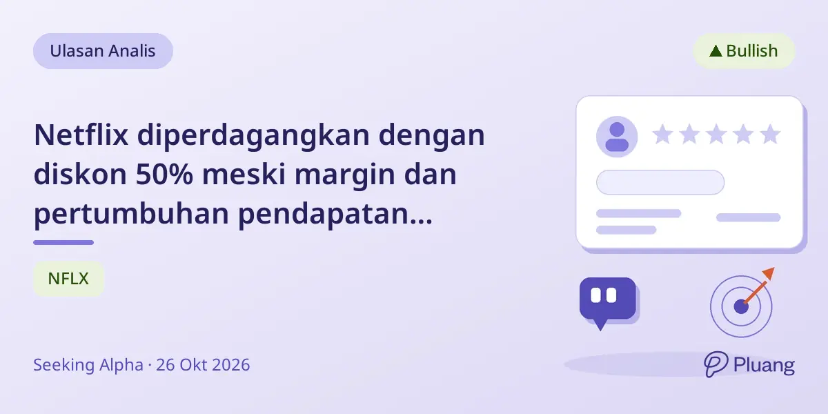 Netflix diperdagangkan dengan diskon 50% meski margin dan pertumbuhan pendapatan kuat, direkomendasikan Beli Kuat.