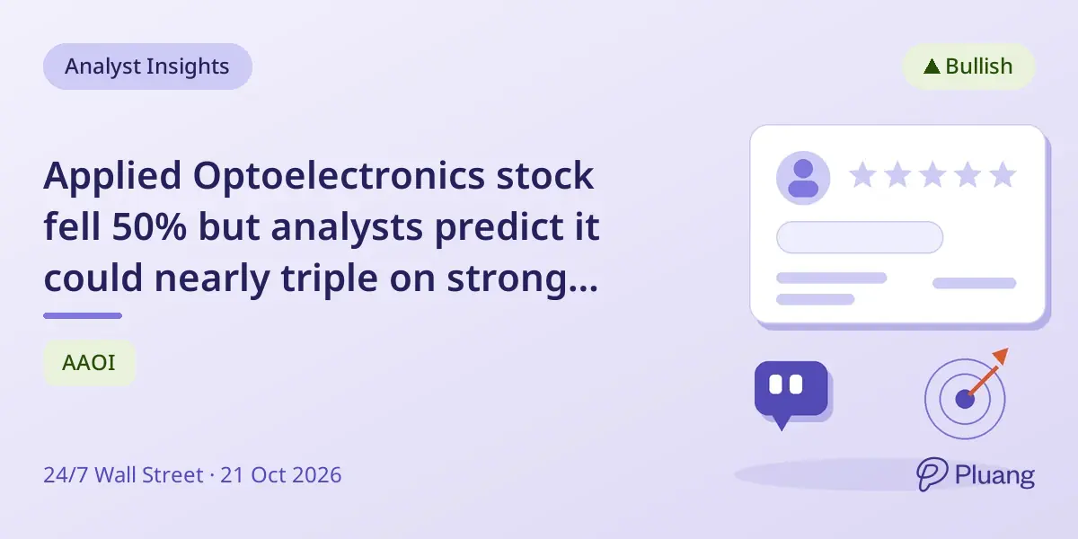 Applied Optoelectronics stock fell 50% but analysts predict it could nearly triple on strong demand.