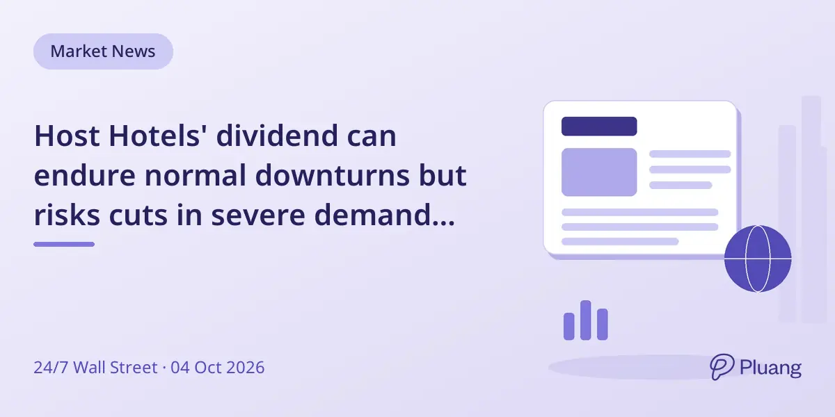 Host Hotels' dividend can endure normal downturns but risks cuts in severe demand shocks.
