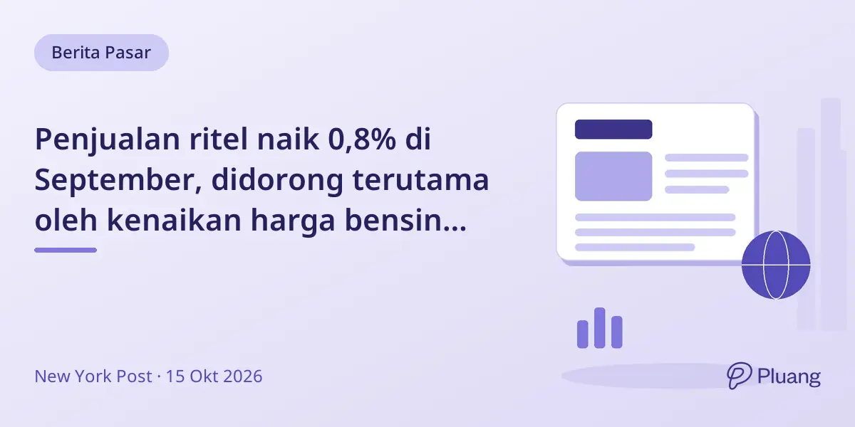 Penjualan ritel naik 0,8% di September, didorong terutama oleh kenaikan harga bensin meski ada tekanan inflasi.