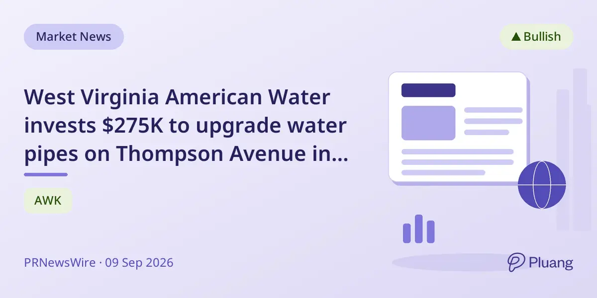 West Virginia American Water invests $275K to upgrade water pipes on Thompson Avenue in Bluefield.