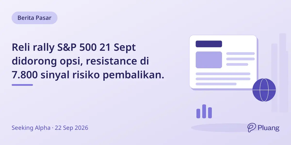 Reli rally S&P 500 21 Sept didorong opsi, resistance di 7.800 sinyal risiko pembalikan.