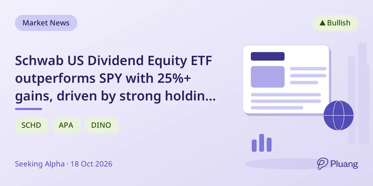 Schwab US Dividend Equity ETF outperforms SPY with 25%+ gains, driven by strong holdings and dividend growth.