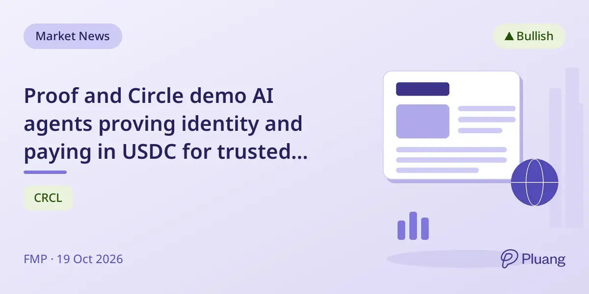 Proof and Circle demo AI agents proving identity and paying in USDC for trusted transactions