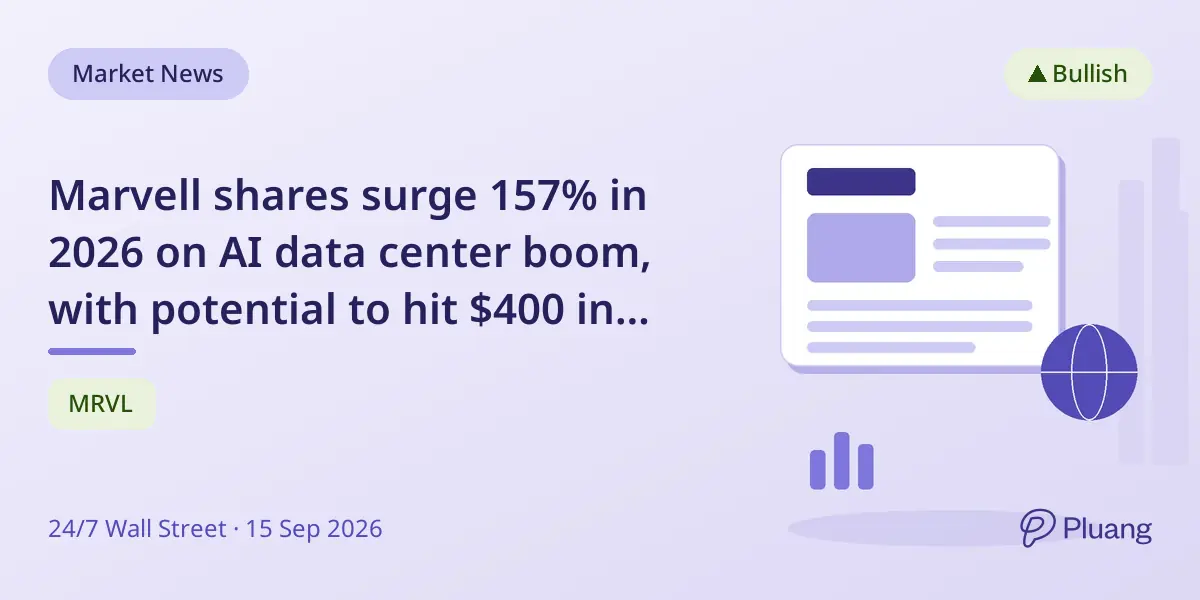 Marvell shares surge 157% in 2026 on AI data center boom, with potential to hit $400 in 2027.