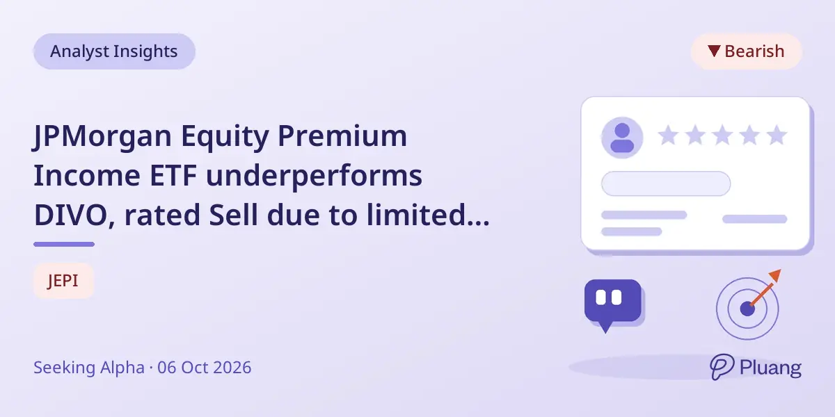 JPMorgan Equity Premium Income ETF underperforms DIVO, rated Sell due to limited income potential.