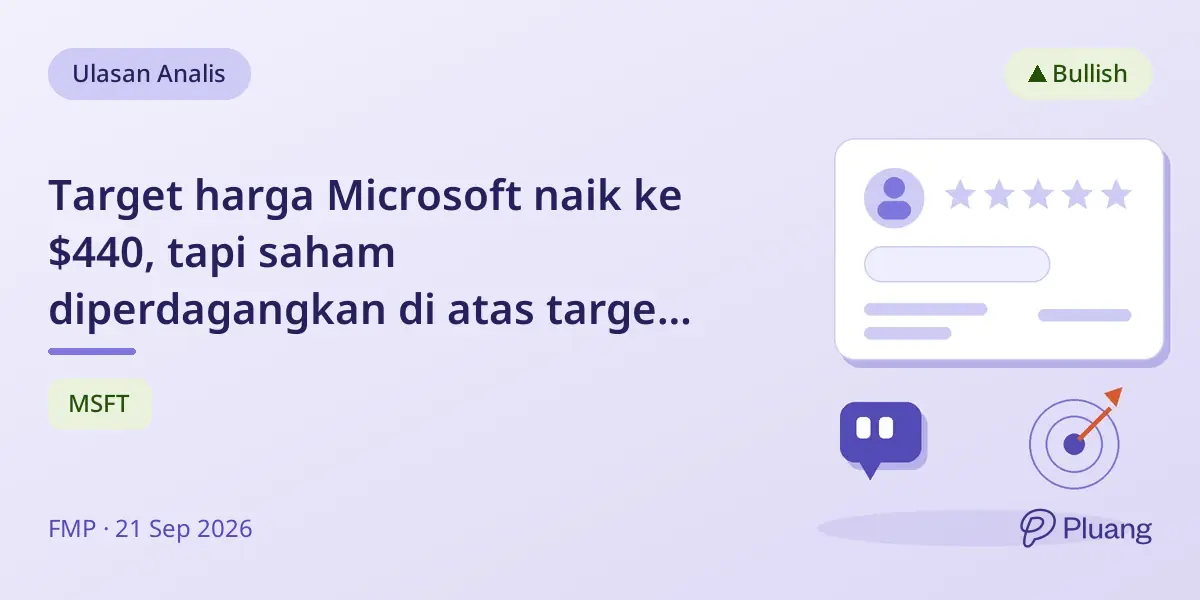 Target harga Microsoft naik ke $440, tapi saham diperdagangkan di atas target, $493,78.