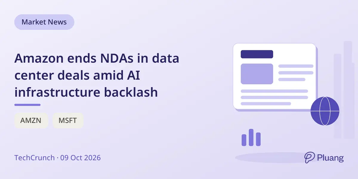 Amazon ends NDAs in data center deals amid AI infrastructure backlash