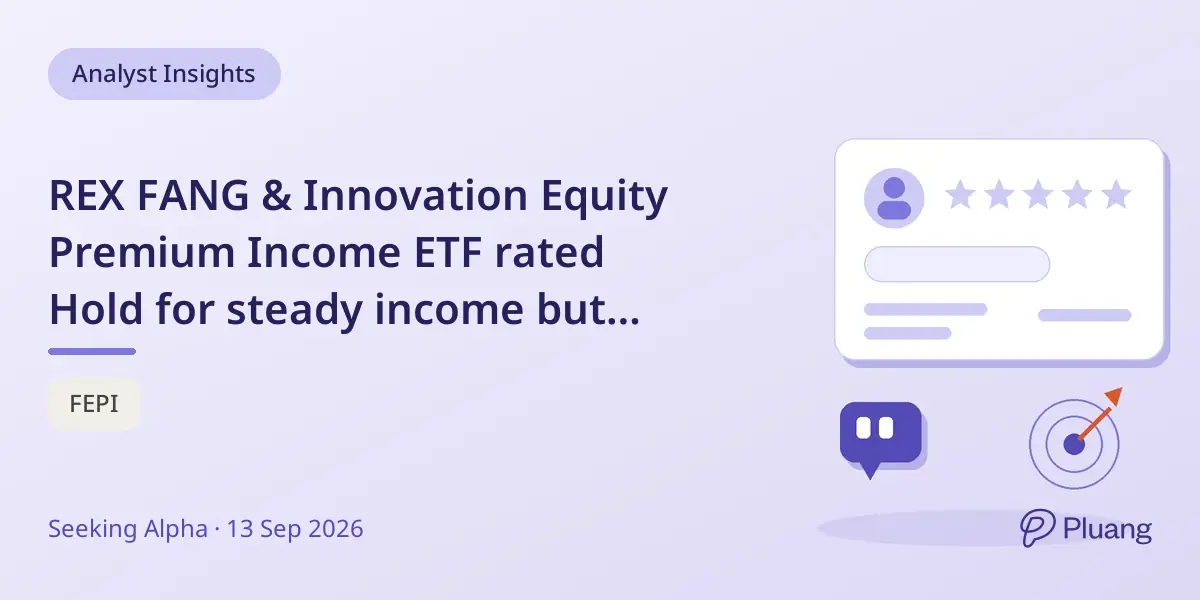 REX FANG & Innovation Equity Premium Income ETF rated Hold for steady income but limited growth and higher risk.