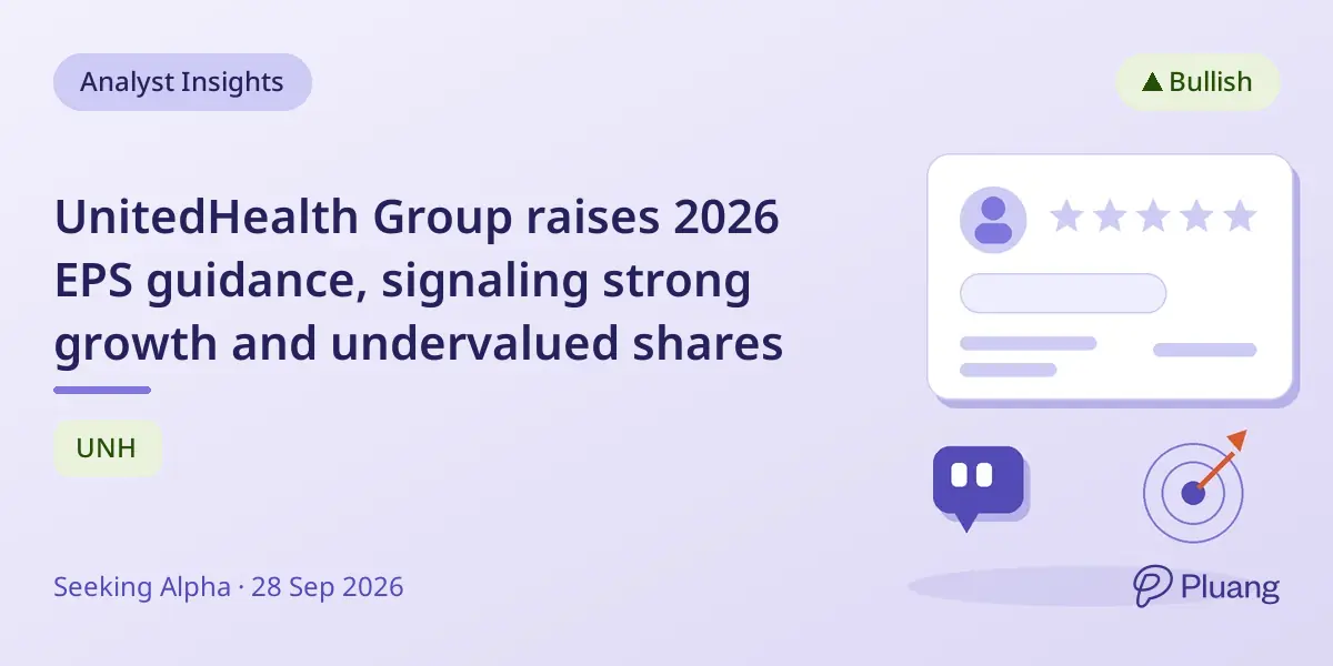 UnitedHealth Group raises 2026 EPS guidance, signaling strong growth and undervalued shares