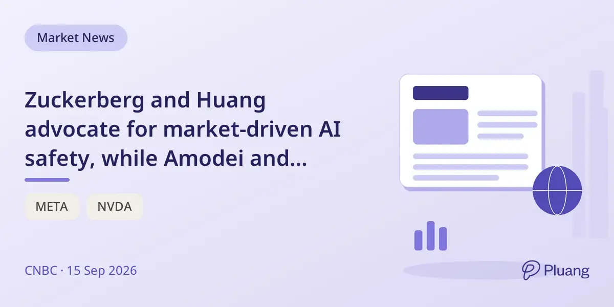 Zuckerberg and Huang advocate for market-driven AI safety, while Amodei and Altman call for slower AI development.