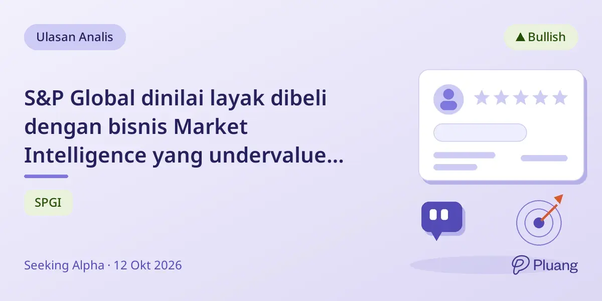 S&P Global dinilai layak dibeli dengan bisnis Market Intelligence yang undervalued karena kekhawatiran gangguan AI.