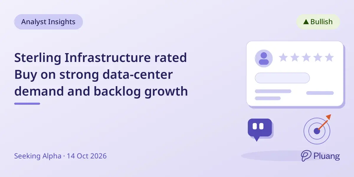 Sterling Infrastructure rated Buy on strong data-center demand and backlog growth