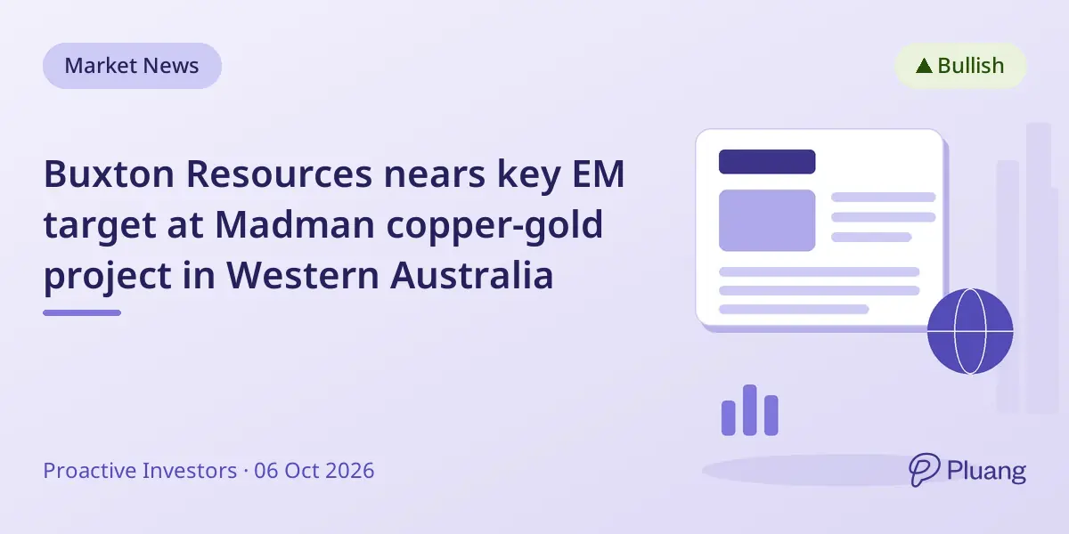 Buxton Resources nears key EM target at Madman copper-gold project in Western Australia