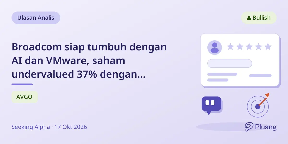 Broadcom siap tumbuh dengan AI dan VMware, saham undervalued 37% dengan potensi kenaikan besar.