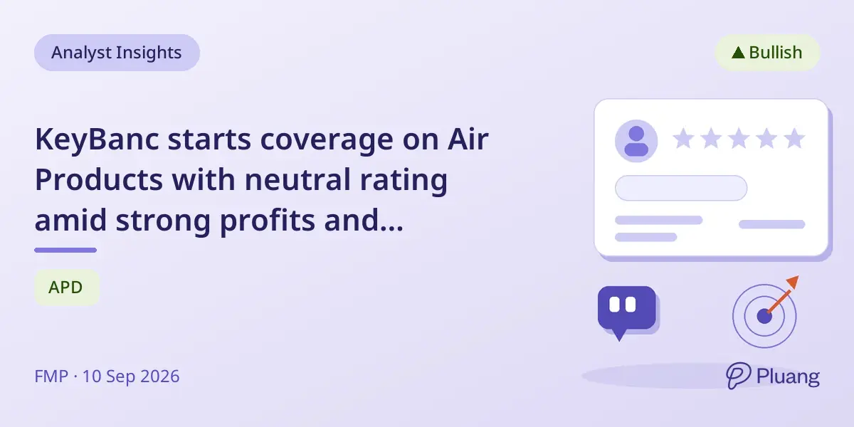 KeyBanc starts coverage on Air Products with neutral rating amid strong profits and strategic growth.