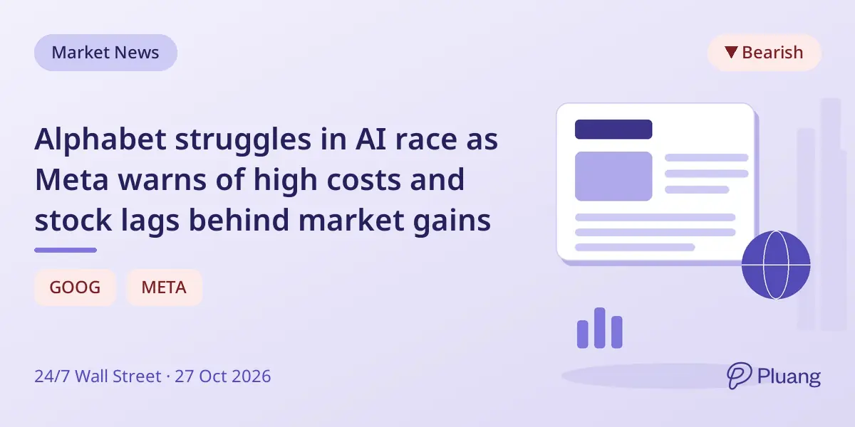 Alphabet struggles in AI race as Meta warns of high costs and stock lags behind market gains
