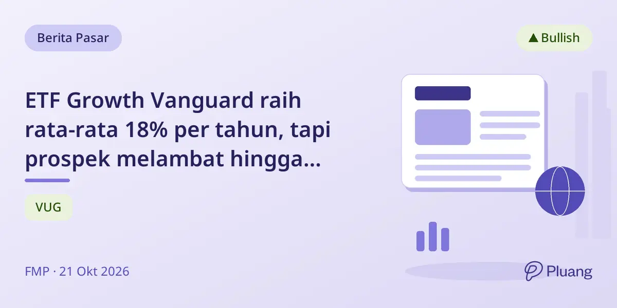 ETF Growth Vanguard raih rata-rata 18% per tahun, tapi prospek melambat hingga 2030.