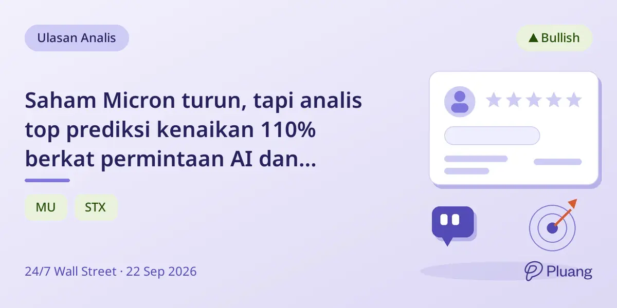 Saham Micron turun, tapi analis top prediksi kenaikan 110% berkat permintaan AI dan kontrak jangka panjang.