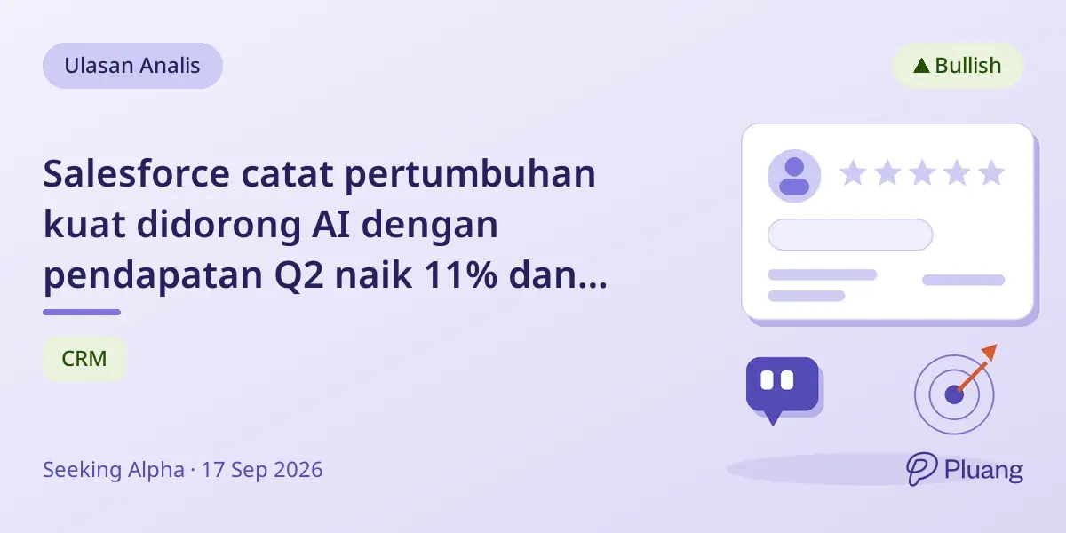 Salesforce catat pertumbuhan kuat didorong AI dengan pendapatan Q2 naik 11% dan produk AI baru tingkatkan prospek.