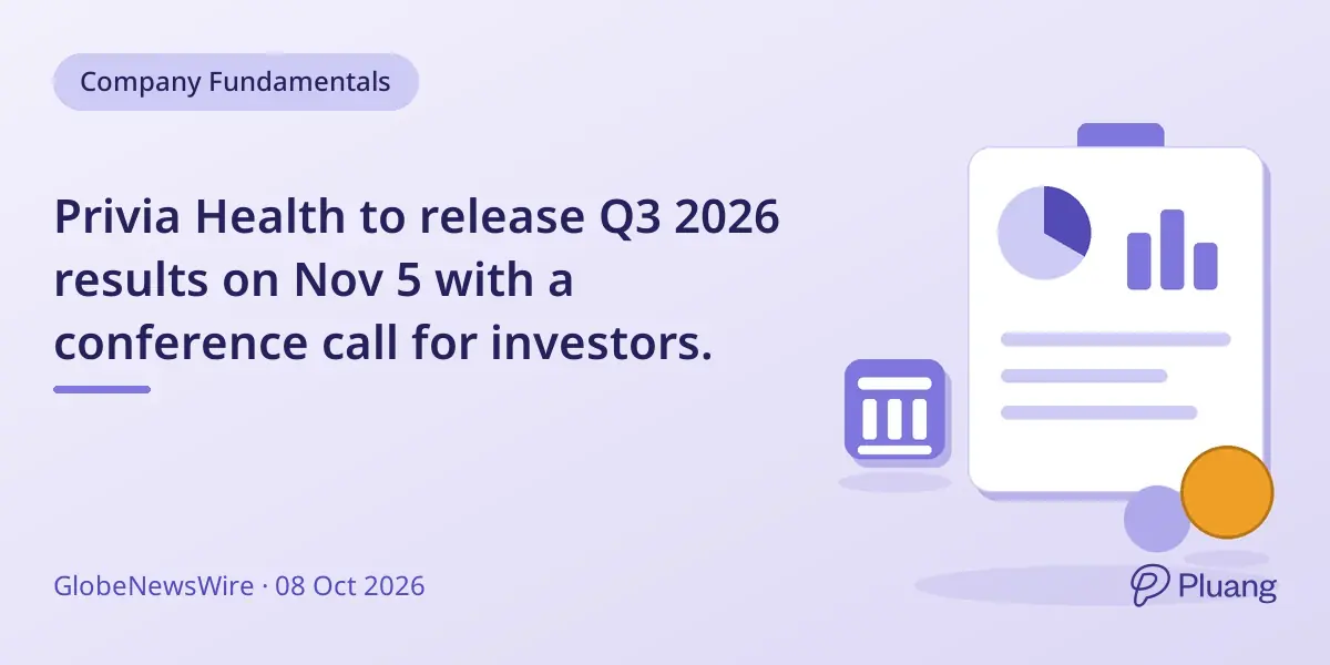 Privia Health to release Q3 2026 results on Nov 5 with a conference call for investors.