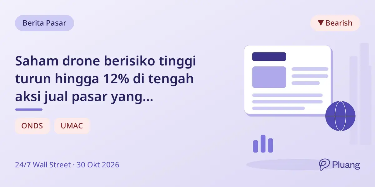 Saham drone berisiko tinggi turun hingga 12% di tengah aksi jual pasar yang menghindari risiko.