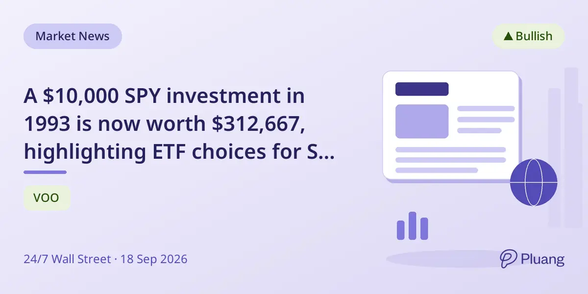 A $10,000 SPY investment in 1993 is now worth $312,667, highlighting ETF choices for S&P 500 exposure in 2026.
