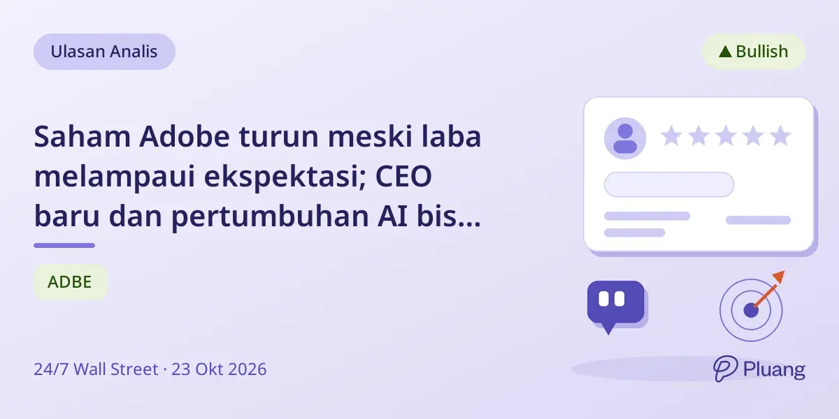 Saham Adobe turun meski laba melampaui ekspektasi; CEO baru dan pertumbuhan AI bisa jadi pemicu kebangkitan.