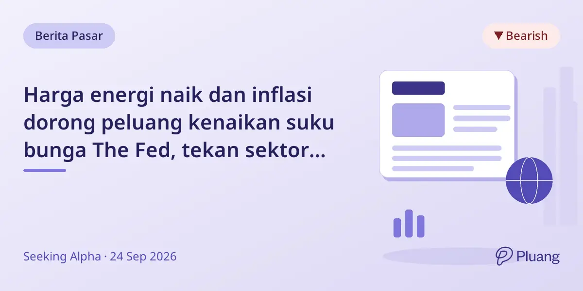 Harga energi naik dan inflasi dorong peluang kenaikan suku bunga The Fed, tekan sektor properti dan AI.