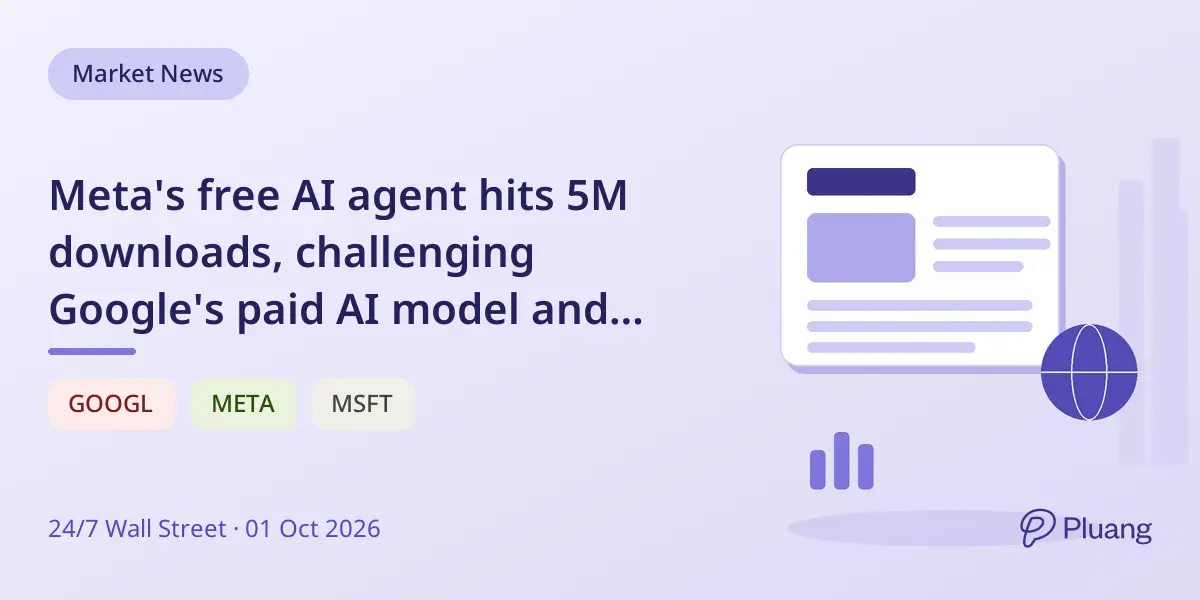 Meta's free AI agent hits 5M downloads, challenging Google's paid AI model and risking search revenue.