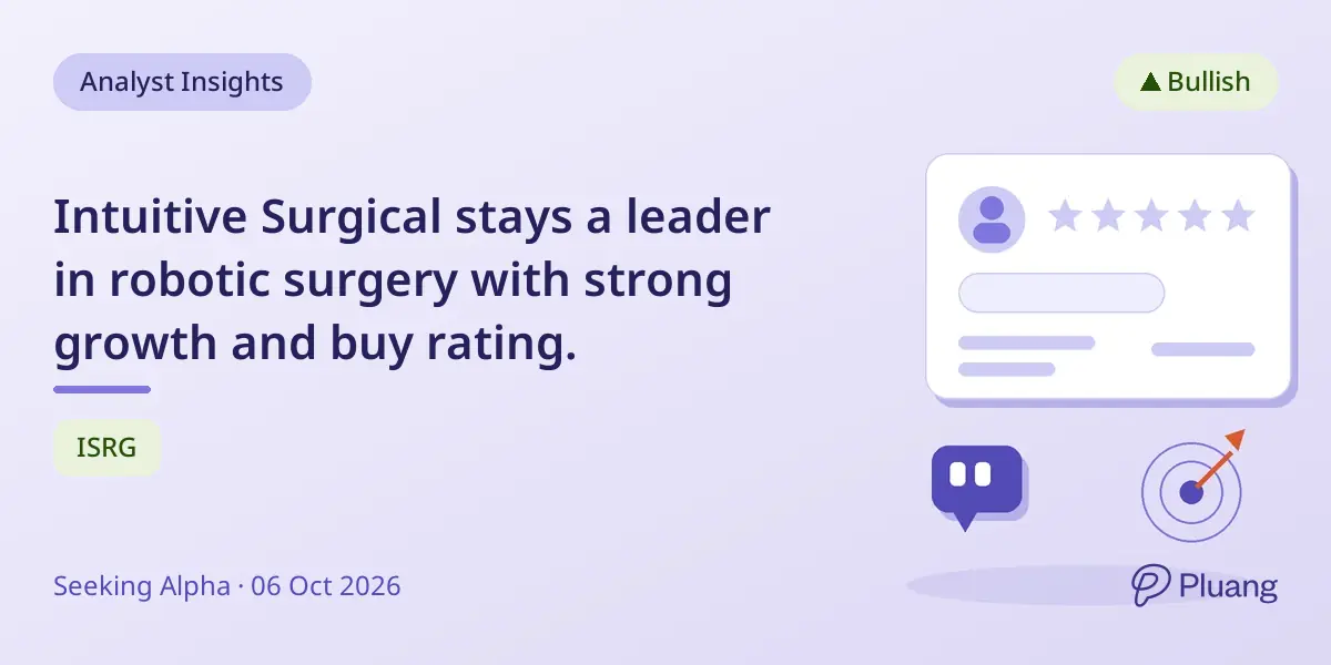 Intuitive Surgical stays a leader in robotic surgery with strong growth and buy rating.