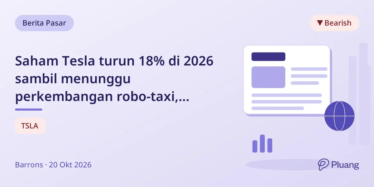 Saham Tesla turun 18% di 2026 sambil menunggu perkembangan robo-taxi, robot, dan SpaceX