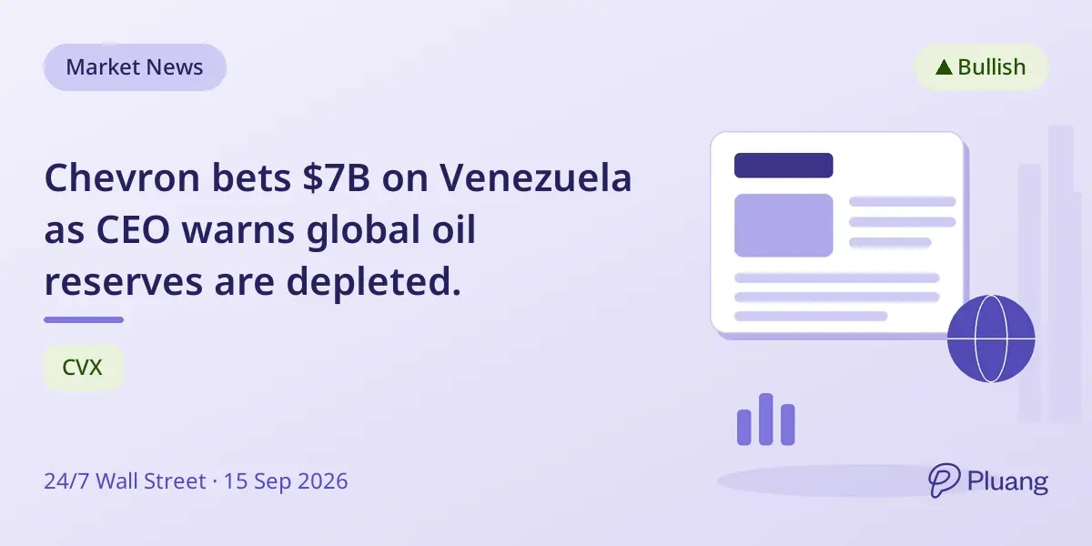 Chevron bets $7B on Venezuela as CEO warns global oil reserves are depleted.