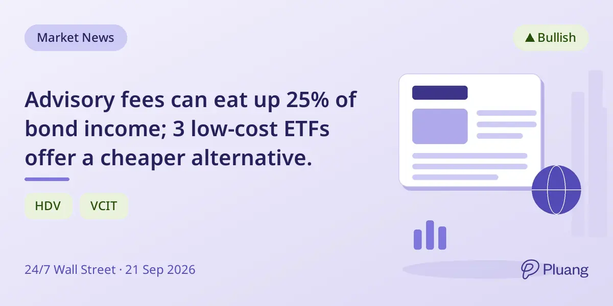 Advisory fees can eat up 25% of bond income; 3 low-cost ETFs offer a cheaper alternative.