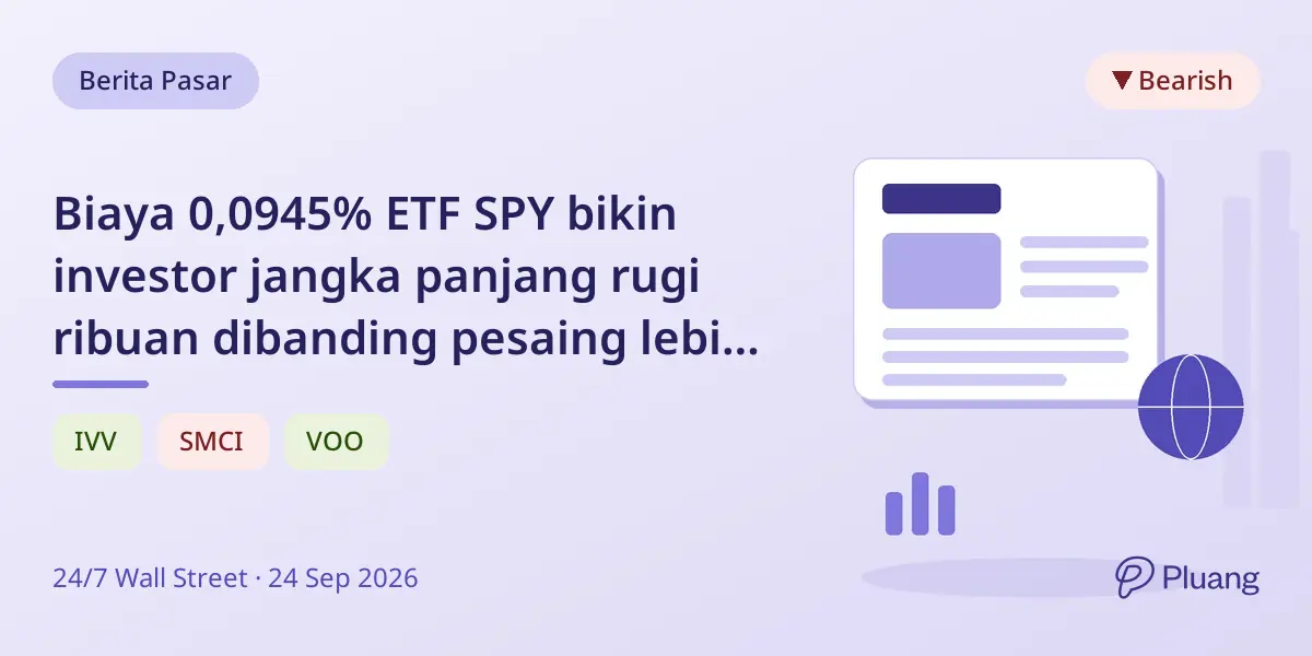 Biaya 0,0945% ETF SPY bikin investor jangka panjang rugi ribuan dibanding pesaing lebih murah.