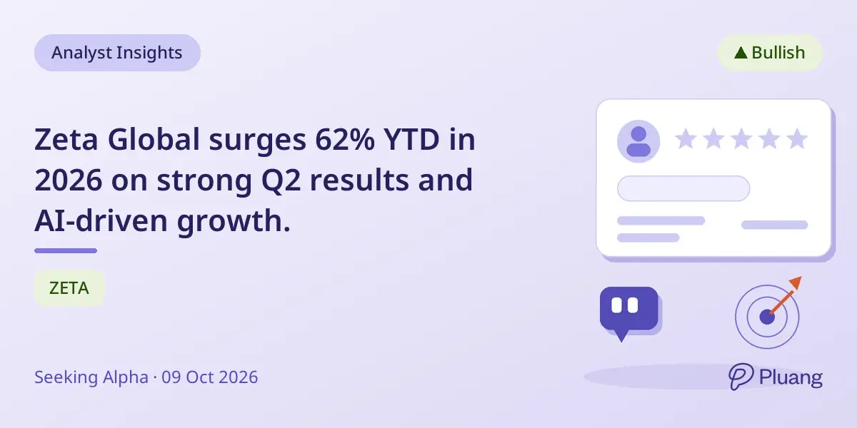 Zeta Global surges 62% YTD in 2026 on strong Q2 results and AI-driven growth.