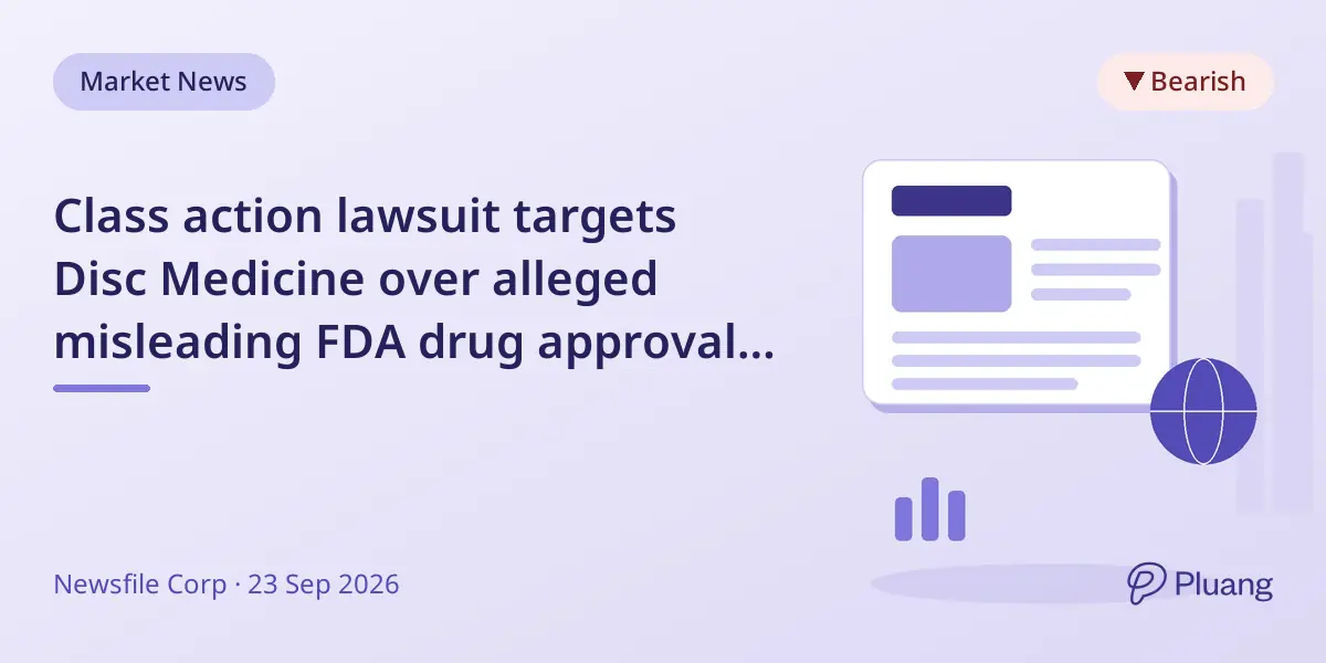 Class action lawsuit targets Disc Medicine over alleged misleading FDA drug approval info.