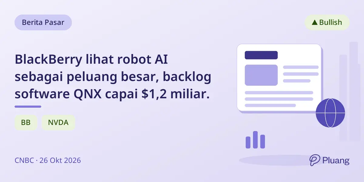 BlackBerry lihat robot AI sebagai peluang besar, backlog software QNX capai $1,2 miliar.