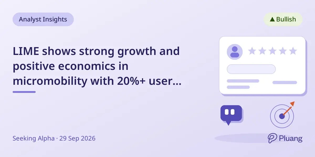 LIME shows strong growth and positive economics in micromobility with 20%+ user and fleet growth.