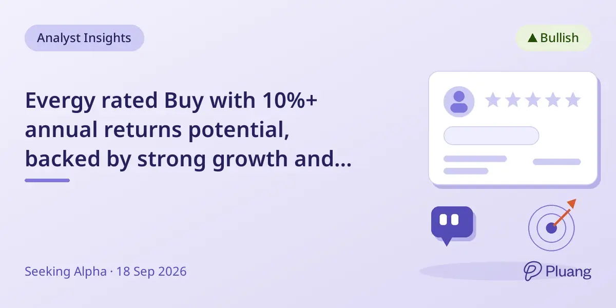 Evergy rated Buy with 10%+ annual returns potential, backed by strong growth and dividend safety.