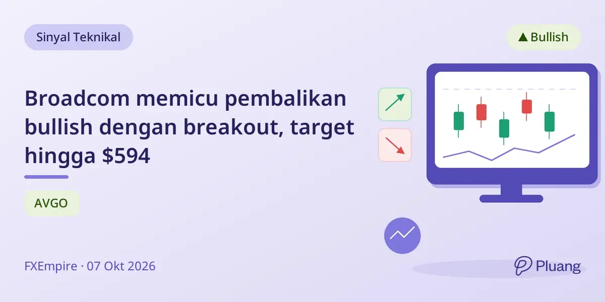 Broadcom memicu pembalikan bullish dengan breakout, target hingga $594